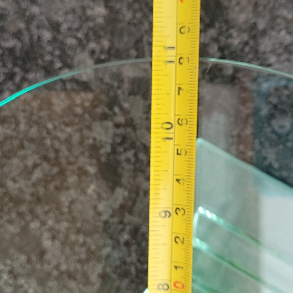 "Retired" Party-lite Art Deco Revival Style Glass Pedestal Plate - Picture 7 of 8